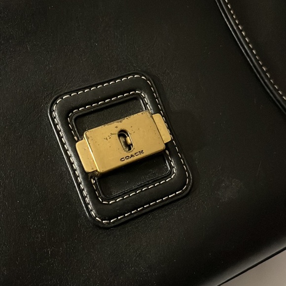 Coach Courier Carryall Black Glovetanned Leather Handle & Shoulder Bag - Picture 8 of 12